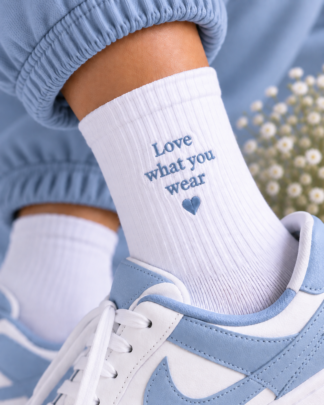 LOVÉA Statement sokk Light Blue - Love What You Wear