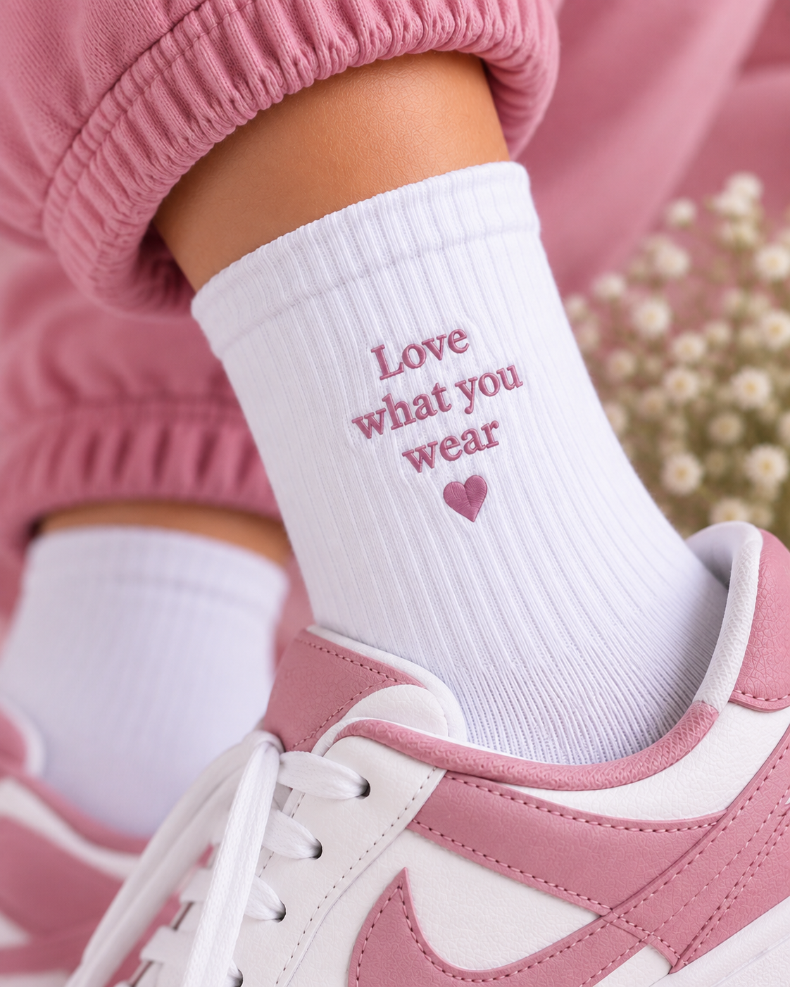 LOVÉA Statement sokk Pink - Love What You Wear
