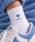 LOVÉA Icon Heart sokk i lyseblått